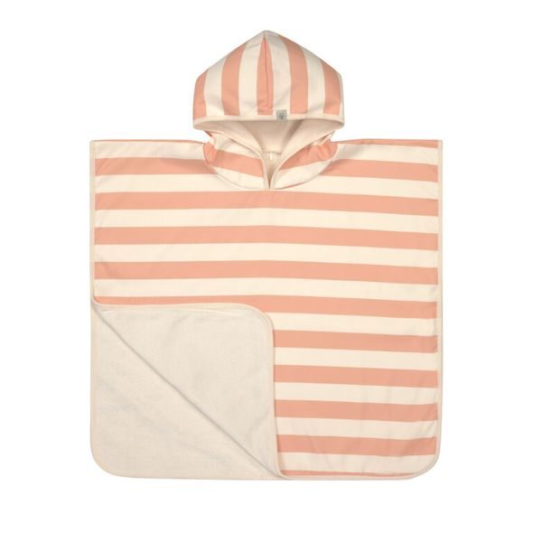 LÄSSIG SPLASH BEACH PONCHO BLOCK STRIPES MILKY/PEACH - OSUŠKY A DĚTSKÉ ŽUPANY - KOUPÁNÍ A ZDRAVÍ