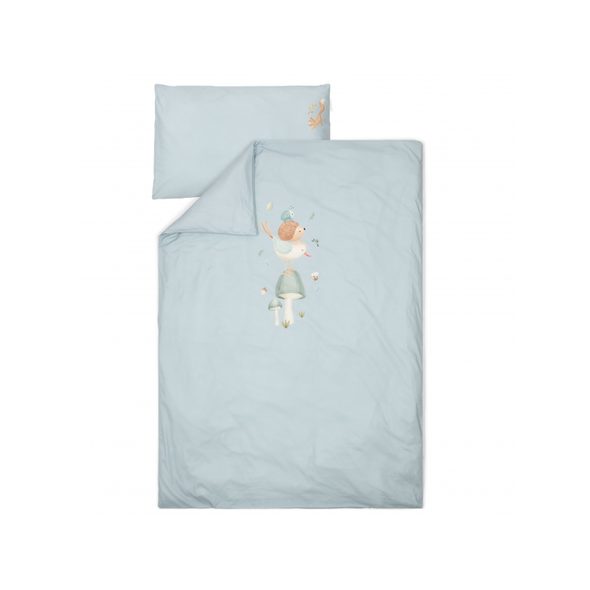 LITTLE DUTCH POVLEČENÍ 150X120 A 50X60 CM FOREST FRIENDS BLUE - POVLEČENÍ DO POSTÝLKY - SPINKÁNÍ