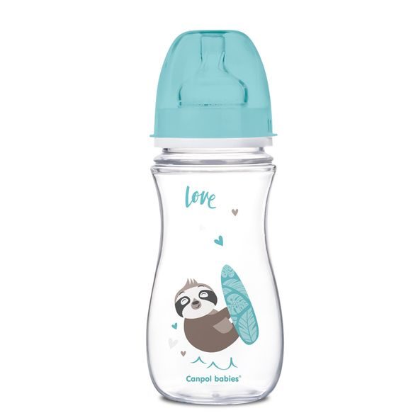 CANPOL BABIES LÁHEV SE ŠIROKÝM HRDLEM EXOTIC ANIMALS 300ML - KOJENECKÉ LAHVE - KRMENÍ