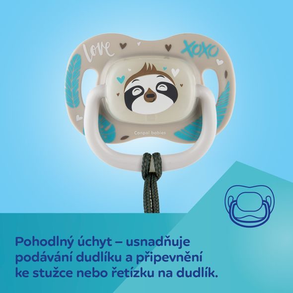 CANPOL BABIES DUDLÍK SILIKONOVÝ SYMETRICKÝ EXOTIC ANIMALS 18M+ 1KS LAMA - ŠIDÍTKA A DOPLŇKY - KRMENÍ