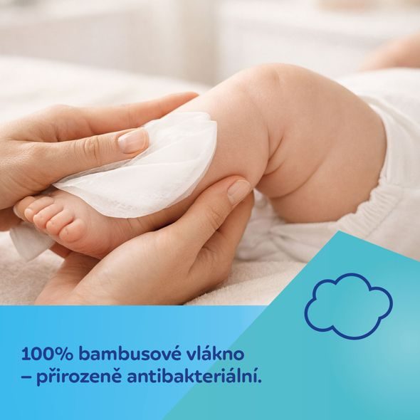CANPOL BABIES JEDNORÁZOVÉ BAMBUSOVÉ RUČNÍKY 120 KS - LÁTKOVÉ UBROUSKY - PŘEBALOVÁNÍ