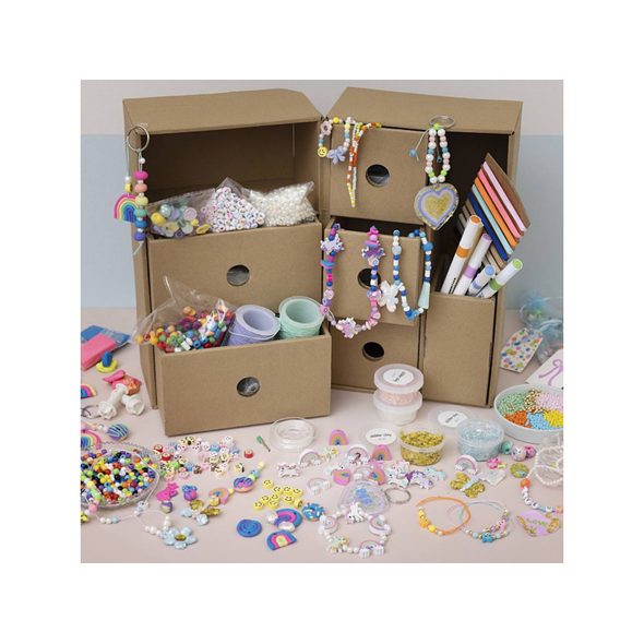 CREATIV COMPANY KREATIVNÍ SADA MAXI BOX SE ZÁSUVKAMI ŠPERKY - NAVLÉKÁNÍ - PRO DĚTI