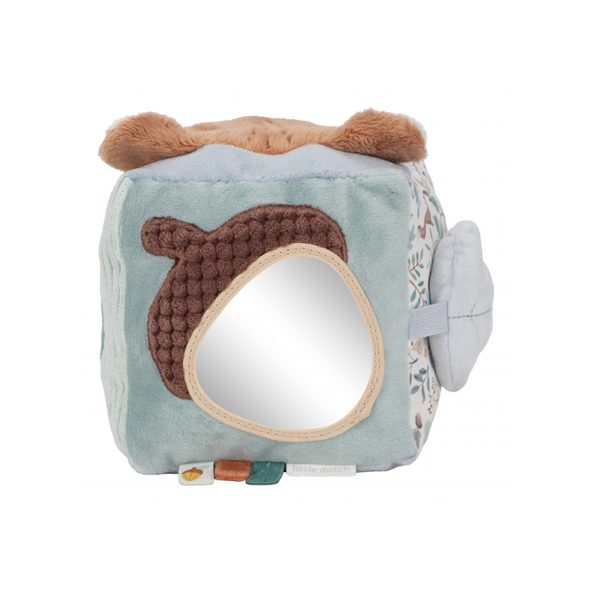 LITTLE DUTCH KOSTKA TEXTILNÍ S AKTIVITAMI FOREST FRIENDS - SENZORICKÉ HRAČKY - PRO DĚTI