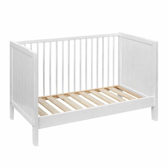 PETITE&MARS POSTÝLKA DŘEVĚNÁ MILA 3 IN 1 WHITE WOOD 120X60 CM - DŘEVĚNÉ POSTÝLKY - SPINKÁNÍ