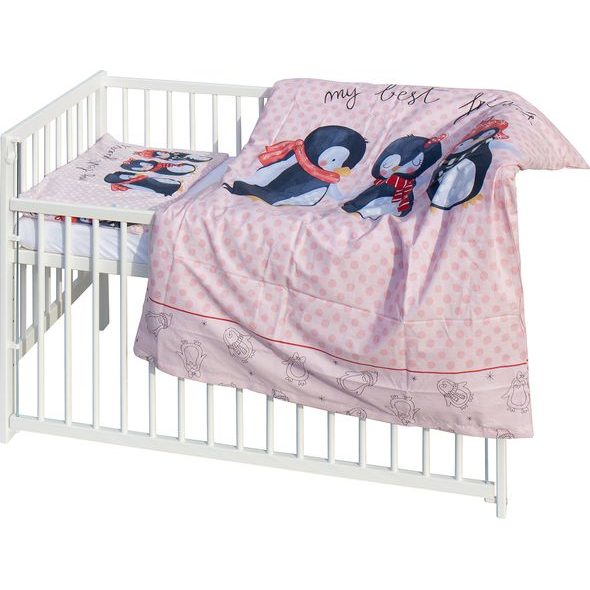 SCARLETT DĚTSKÁ POSTÝLKA S KOMPLETNÍ VÝBAVOU SCARLETT 120 X 60 CM - PIMPI - DŘEVĚNÉ POSTÝLKY - SPINKÁNÍ