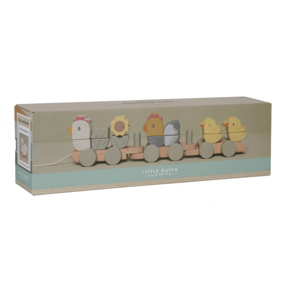 LITTLE DUTCH VLÁČEK DŘEVĚNÝ SLEPIČKA FARMA - VLÁČKY - PRO DĚTI