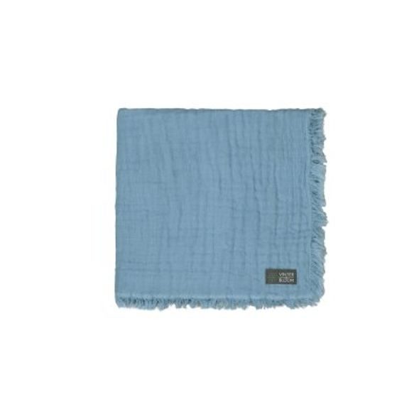VINTER & BLOOM DEKA FEATHER MUSLIN ORGANIC DIM BLUE - DĚTSKÉ DEKY PRO MIMINKA - SPINKÁNÍ