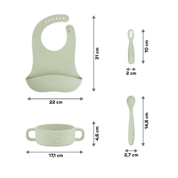 BABYMOOV SILIKONOVÁ JÍDELNÍ SADA BABY FIRST MEAL SET - VÝHODNÉ SADY - KRMENÍ