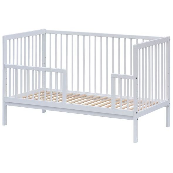 SCARLETT VÁLENDOVÁ BOČNICE DOMINIK BÍLÁ K POSTÝLCE 140CM - KOLEČKA A ŠUPLÍKY K POSTÝLKÁM - SPINKÁNÍ