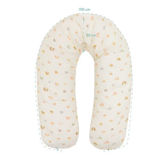 FILLIKID KOJÍCÍ POLŠTÁŘ RAINBOWS BEIGE 190 CM - KOJÍCÍ POLŠTÁŘE - KRMENÍ