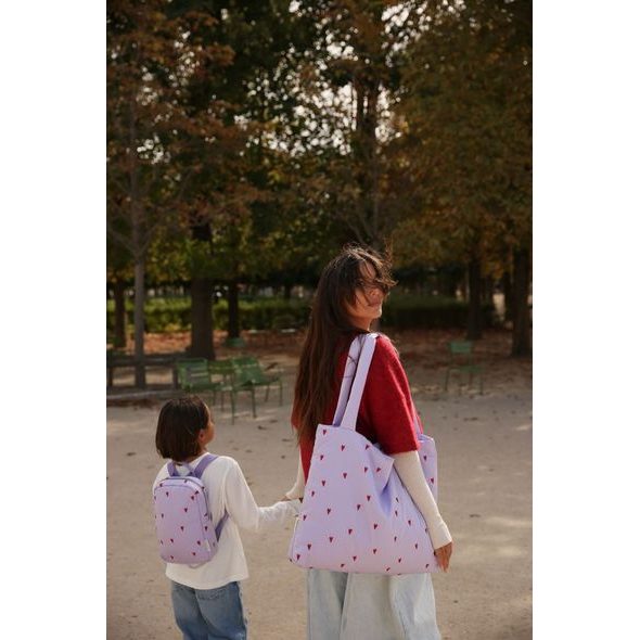STUDIO NOOS PUFFY MOM BAG PURPLE HEARTS - ORGANIZÉRY A KOŠÍKY - KOČÁRKY A PŘÍSLUŠENSTVÍ