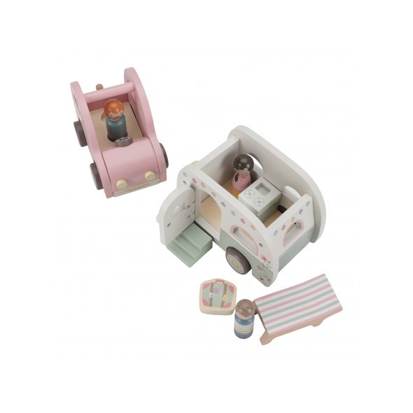 LITTLE DUTCH AUTO S KARAVANEM DŘEVĚNÉ - DŘEVĚNÉ HRAČKY - PRO DĚTI