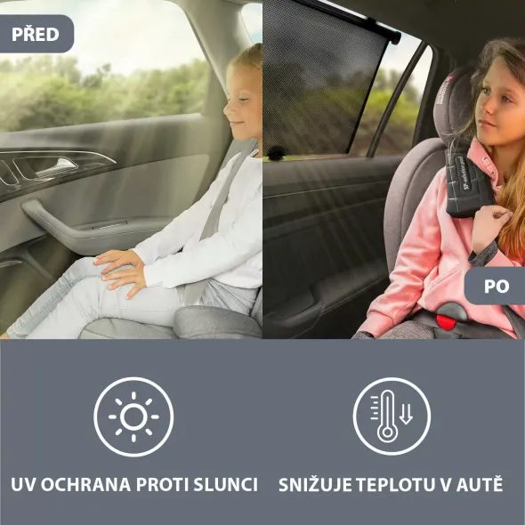 ZOPA SLUNEČNÍ CLONA DO AUTA ROLOVACÍ 2KS - SLUNEČNÍ ROLETY A CLONY - AUTOSEDAČKY A PŘÍSLUŠENSTVÍ