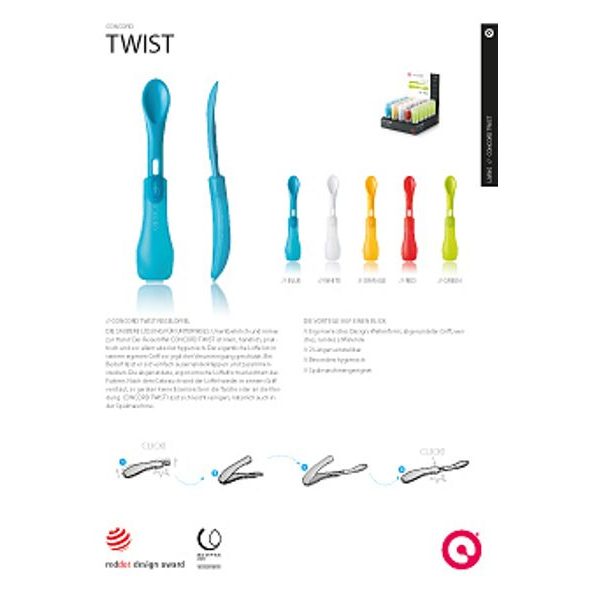 CONCORD TWIST CESTOVNÍ LŽIČKA - MISKY, TALÍŘKY A PODLOŽKY - KRMENÍ