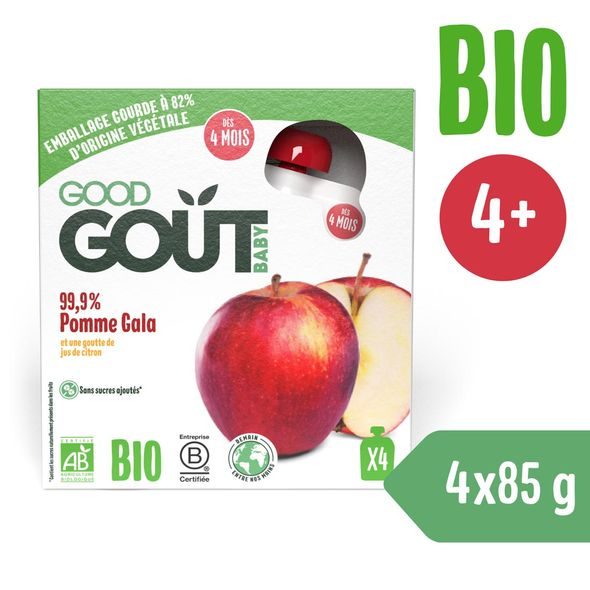 GOOD GOUT BIO JABLKO 4X85G - OVOCE/DEZERTY - KRMENÍ