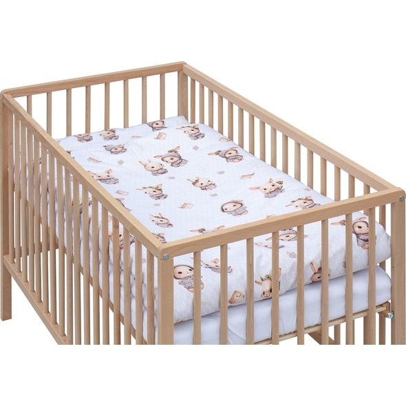 SCARLETT DĚTSKÁ POSTÝLKA S KOMPLETNÍ VÝBAVOU 120 X 60 CM KRÁLÍČEK ŠEDÁ - DŘEVĚNÉ POSTÝLKY - SPINKÁNÍ