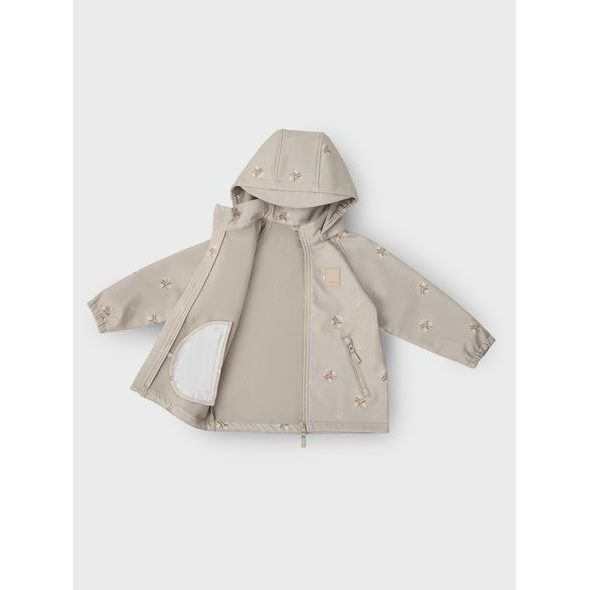 LEOKID SOFTSHELLOVÁ BUNDA LAKE SILVER CLOUD FLOWER VEL. 92 - BUNDY - PRO DĚTI
