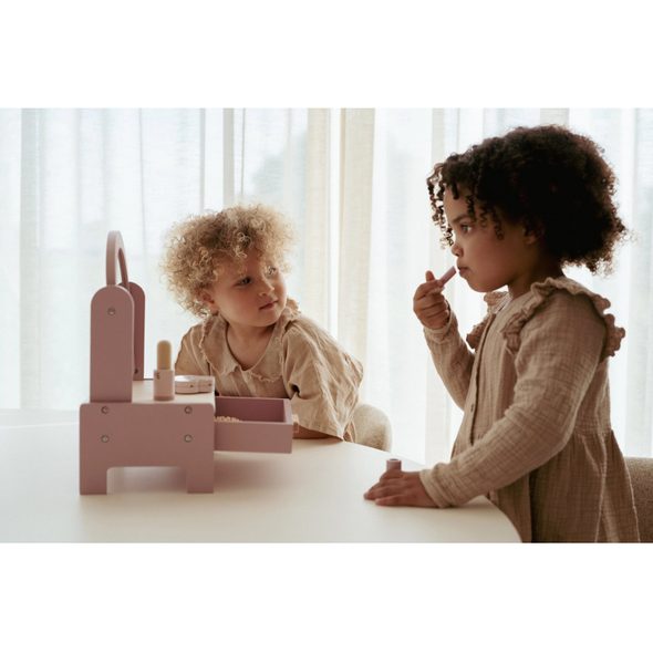 LITTLE DUTCH TOALETNÍ STOLEČEK DŘEVĚNÝ PINK - LITTLE DUTCH - PRO DĚTI