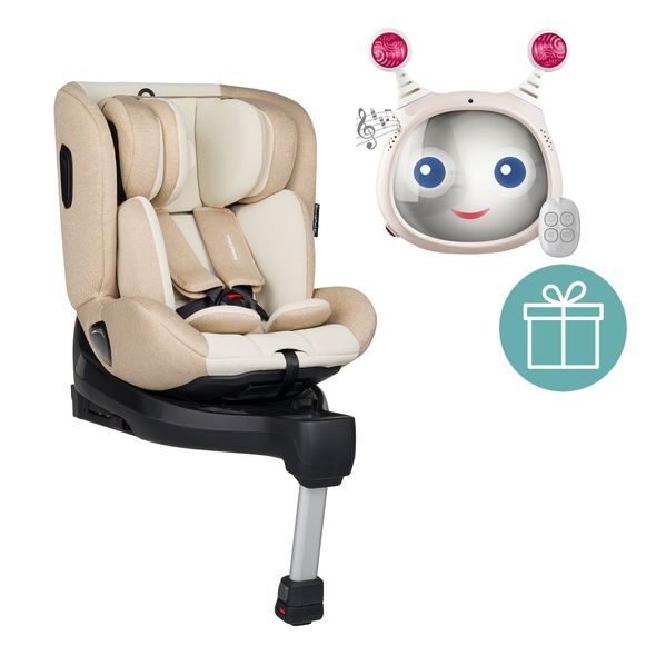PETITE&MARS REVERSAL PRO I-SIZE 360° + ZRCÁTKO OLY BEIGE 0M+ - AUTOSEDAČKY 0-18KG - AUTOSEDAČKY A PŘÍSLUŠENSTVÍ