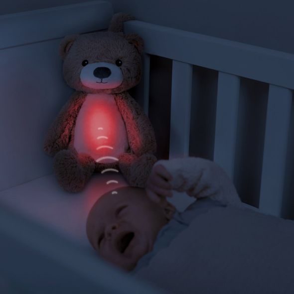 ZAZU MEDVÍDEK BRODY HNĚDOŠEDÝ SLEEPTRAINER S MELODIEMI A NOČNÍM SVĚTLEM - TRÉNINKOVÉ BUDÍKY - SPINKÁNÍ