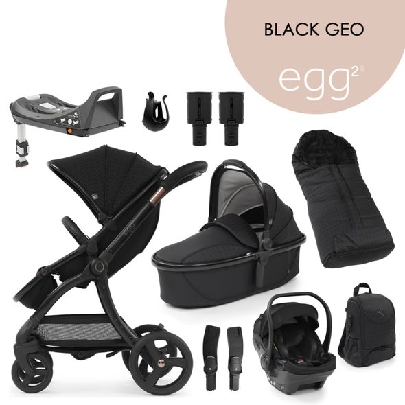 BABYSTYLE EGG2 SET 9 V 1 - BLACK GEO 2023 - KOMBINACE S PŘÍSLUŠENSTVÍM - KOČÁRKY A PŘÍSLUŠENSTVÍ