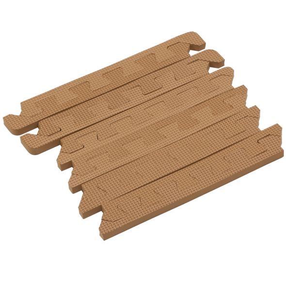 RIALTO BABY SADA HNĚDÝCH OKRAJŮ PRO PĚNOVÉ NEBO KORKOVÉ PUZZLE 120X90CM - HRACÍ PODLOŽKY NA ZEM - SPINKÁNÍ