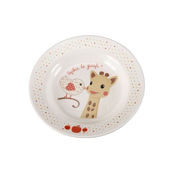 VULLI JÍDELNÍ SET ŽIRAFA SOPHIE S MOTIVEM PTÁČKA KIWI - MISKY, TALÍŘKY A PODLOŽKY - KRMENÍ