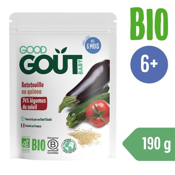 GOOD GOUT BIO RATATOUILLE S QUINOOU 190 G - MASO/ZELENINA - KRMENÍ