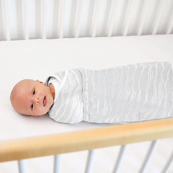 ERGOBABY ZAVINOVAČKA/SWADDLER TOG 0.5 - SILVER WAVES - SPACÍ PYTLE - SPINKÁNÍ