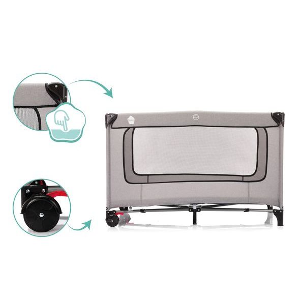 FILLIKID CESTOVNÍ POSTÝLKA PARIS LIGHTGREY MELANGE - CESTOVNÍ POSTÝLKY - SPINKÁNÍ