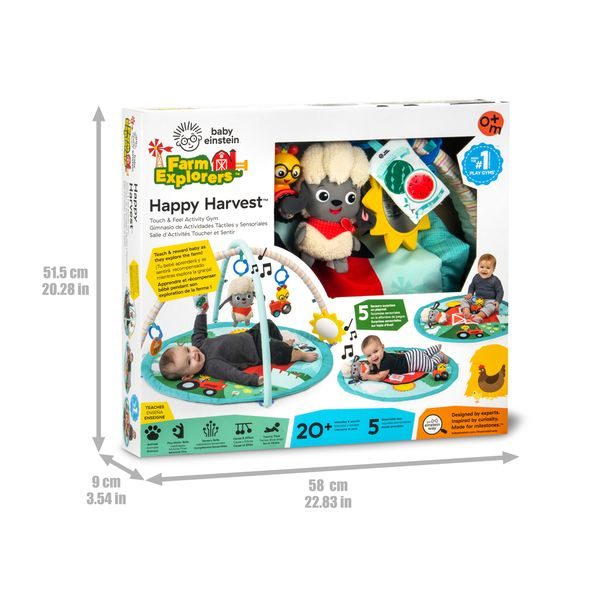 BABY EINSTEIN DEKA NA HRANÍ PRO ROZVOJ MOTORIKY A SMYSLŮ HAPPY HARVEST™ TOUCH & FEEL, 0M+ - HRACÍ DEKY - PRO DĚTI