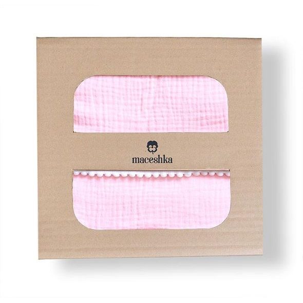 MACESHKA MUŠELÍNOVÉ POVLEČENÍ NATURE S OZDOBNÝM OKRAJEM - POVLEČENÍ DO POSTÝLKY - SPINKÁNÍ