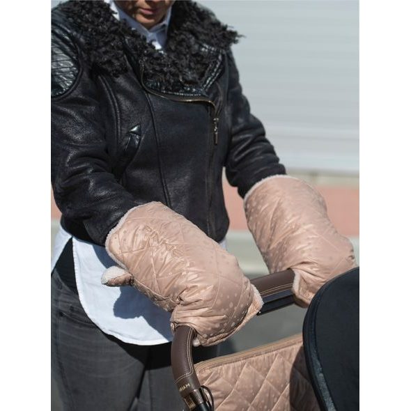 RUKAVICE NA KOČÁREK SOFT PINK DOTS - RUKÁVNÍKY NA KOČÁREK - KOČÁRKY A PŘÍSLUŠENSTVÍ