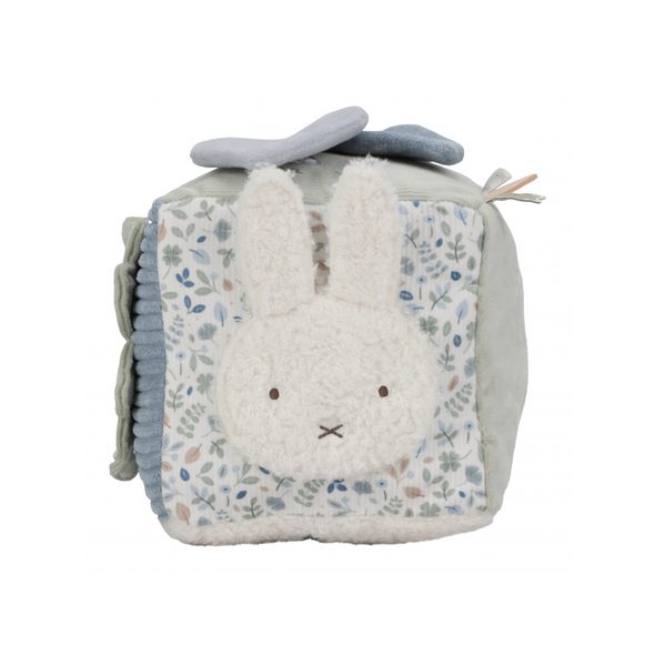 LITTLE DUTCH KOSTKA TEXTILNÍ S AKTIVITAMI KRÁLÍČEK MIFFY LUCKY LEAVES - MIFFY - PRO DĚTI