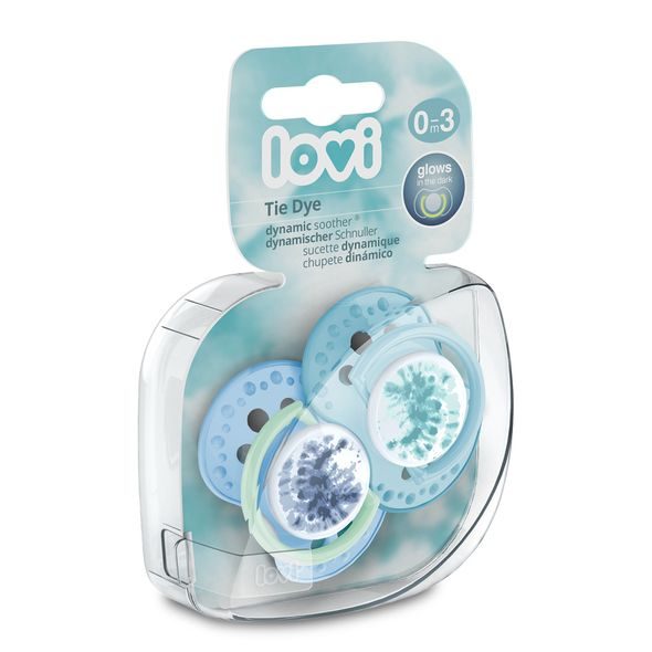 LOVI DUDLÍK SILIKONOVÝ DYNAMICKÝ TIE DYE 0-3M 2KS KLUK - ŠIDÍTKA A DOPLŇKY - KRMENÍ