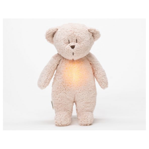 MOONIE USÍNÁČEK MEDVĚD 2.0 ORGANIC ROSE - USÍNÁČCI ŠUMÍCÍ / S TLUKOTEM - PRO DĚTI