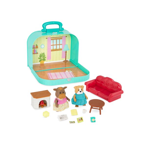 LI'L WOODZEEZ SADA V KUFŘÍKU OBÝVACÍ POKOJ - DOPLŇKY PRO FIGURKY - PRO DĚTI