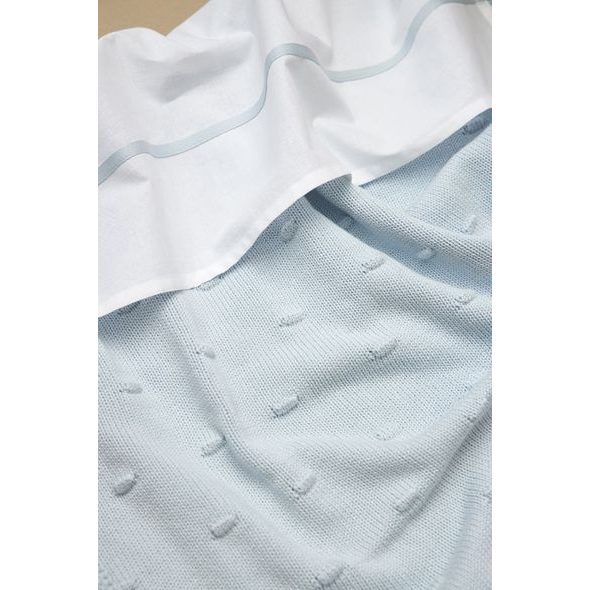 MEYCO DEKA KNOTS - LIGHT BLUE - DĚTSKÉ DEKY PRO MIMINKA - SPINKÁNÍ