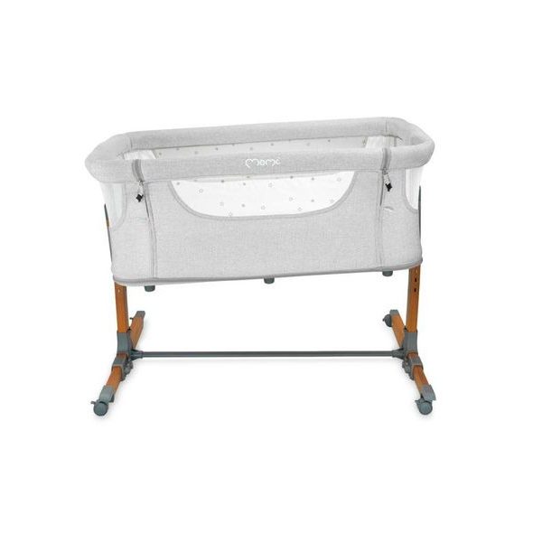 MOMI POSTÝLKA SMART BED 4V1 SVĚTLE ŠEDÁ - K RODIČOVSKÉ POSTELI - SPINKÁNÍ
