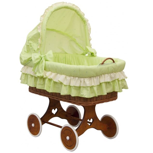 SCARLETT BOUDIČKA K PROUTĚNÉMU KOŠI DRÁČEK- ZELENÁ - KOŠÍKY A KOLÉBKY - SPINKÁNÍ