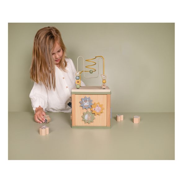 LITTLE DUTCH KOSTKA S AKTIVITAMI DŘEVĚNÁ FARMA - KOSTKY - PRO DĚTI