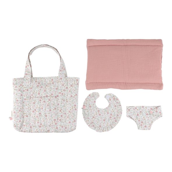 LITTLE DUTCH PŘEBALOVACÍ TAŠKA PRO PANENKY SOFT FLOWERS - LITTLE DUTCH - PRO DĚTI