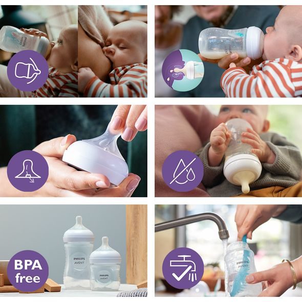 PHILIPS AVENT LÁHEV NATURAL RESPONSE S VENTILEM AIRFREE 125 ML, 0M+ - KOJENECKÉ LAHVE - KRMENÍ