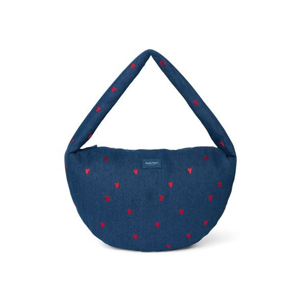 STUDIO NOOS DENIM CROSS BODY BAG | DARK BLUE RED HEARTS - DOPLŇKY - PRO MAMINKY