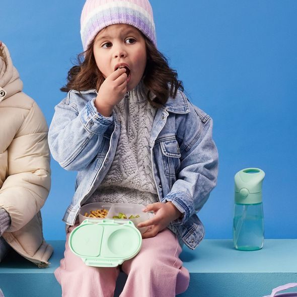 B.BOX LÁHEV NA PITÍ S BRČKEM JUNIOR 380 ML - SPEARMINT - DĚTSKÉ HRNEČKY - KRMENÍ