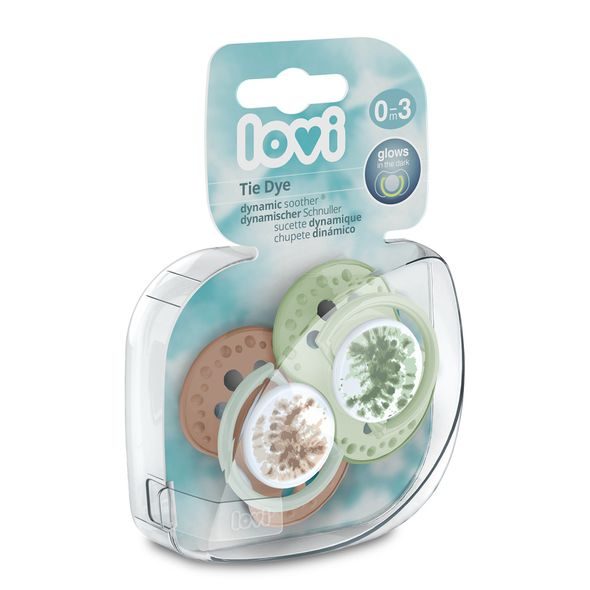 LOVI DUDLÍK SILIKONOVÝ DYNAMICKÝ TIE DYE 0-3M 2KS HOLKA - ŠIDÍTKA A DOPLŇKY - KRMENÍ