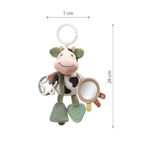 BABYONO HRAČKA ZÁVĚSNÁ S KOUSÁTKEM COW BINGO 0M+ - HRAČKY K ZAVĚŠENÍ - PRO DĚTI
