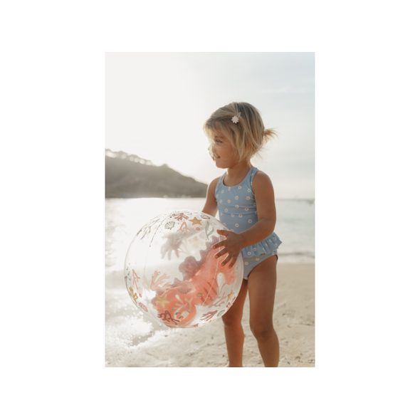 LITTLE DUTCH NAFUKOVACÍ MÍČ 3D OCEAN DREAMS PINK - NAFUKOVACÍ HRAČKY - PRO DĚTI