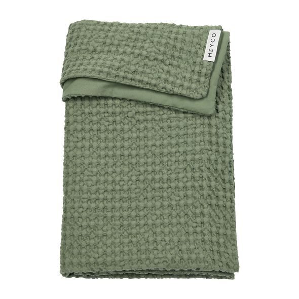 MEYCO DEKA WAFFLE BAVLNA - OLIVE GREEN - DĚTSKÉ DEKY PRO MIMINKA - SPINKÁNÍ