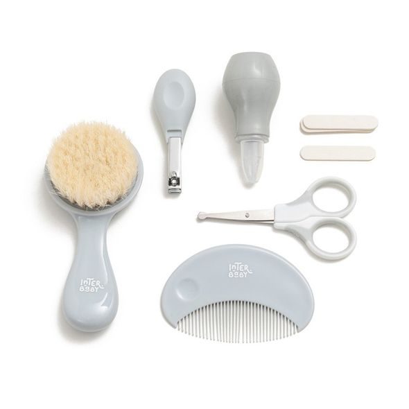 INTERBABY HYGIENICKÁ SADA BEBÉ - ŠEDÁ - KOSMETICKÉ TAŠKY - PŘEBALOVÁNÍ